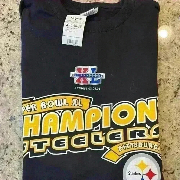 NFL Pittsburgh Steelers Super Bowl XL Champions T-Shirt NWT - Picture 5 of 6